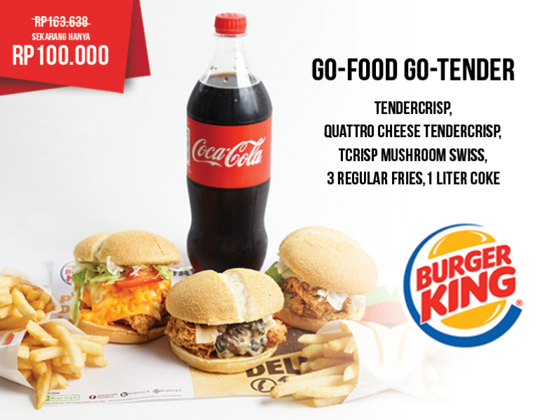 Menu Hemat Burger King GO-FOOD GO-TENDER!