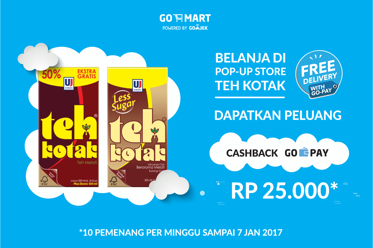 Beli Teh Kotak Jauh Lebih Mudah di GO-MART