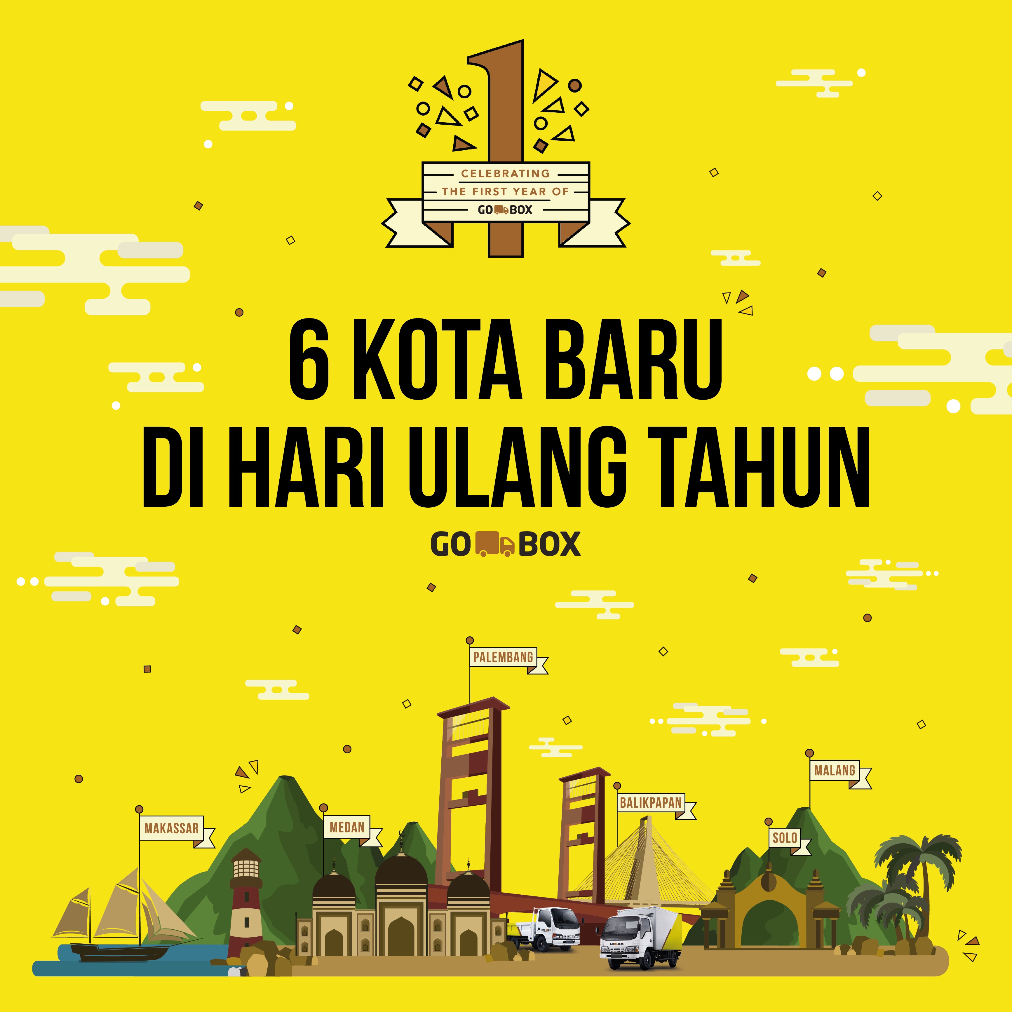 Rayakan First Anniversary, GO-BOX Ekspansi ke 6 Kota Lain