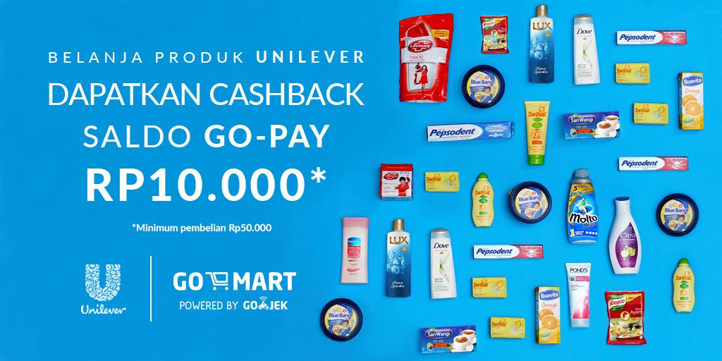 Dapatkan Cashback Saldo GO-PAY Dengan Membeli Produk Unilever Indonesia